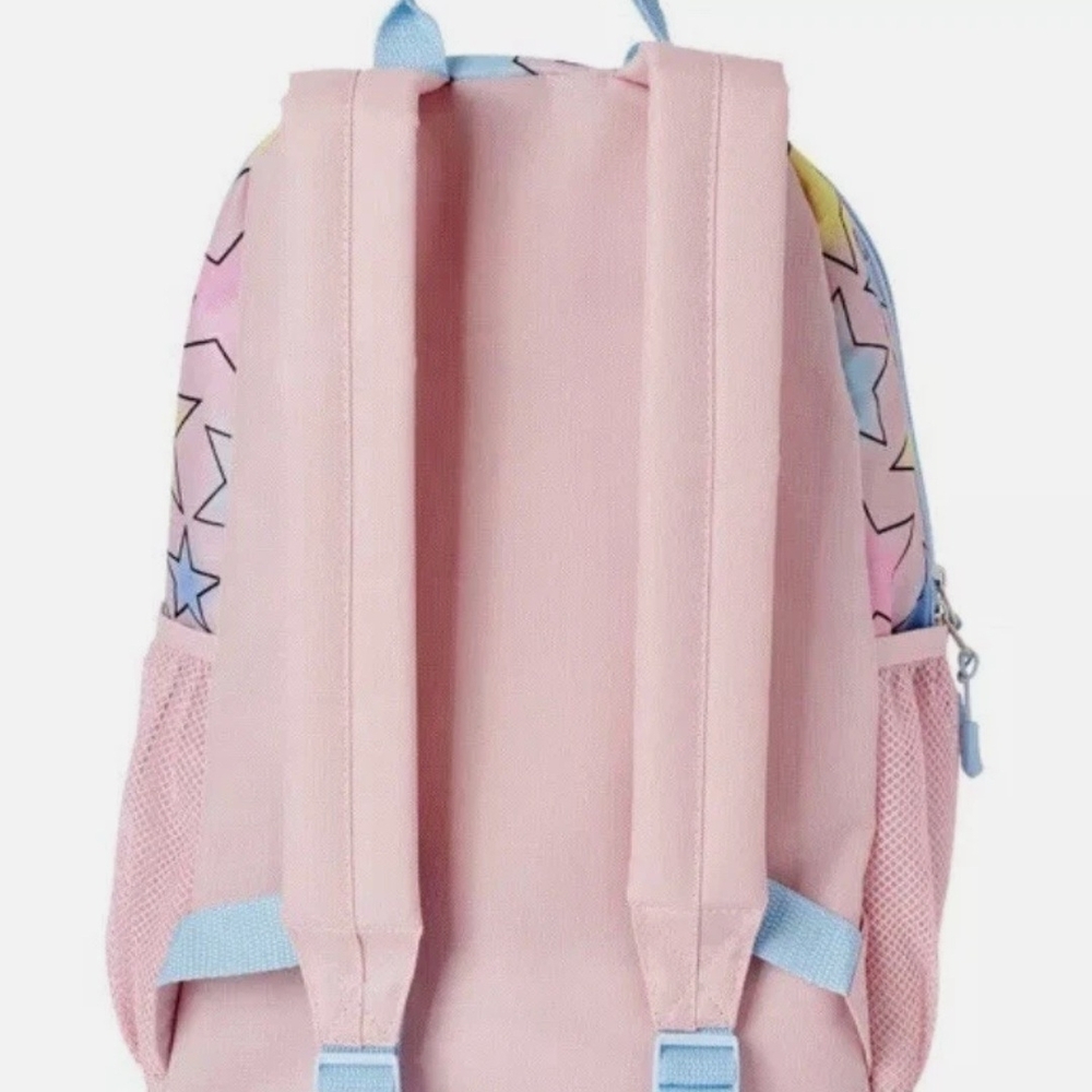 Pink Stars Print Pastel Backpack - Picture 3 of 7